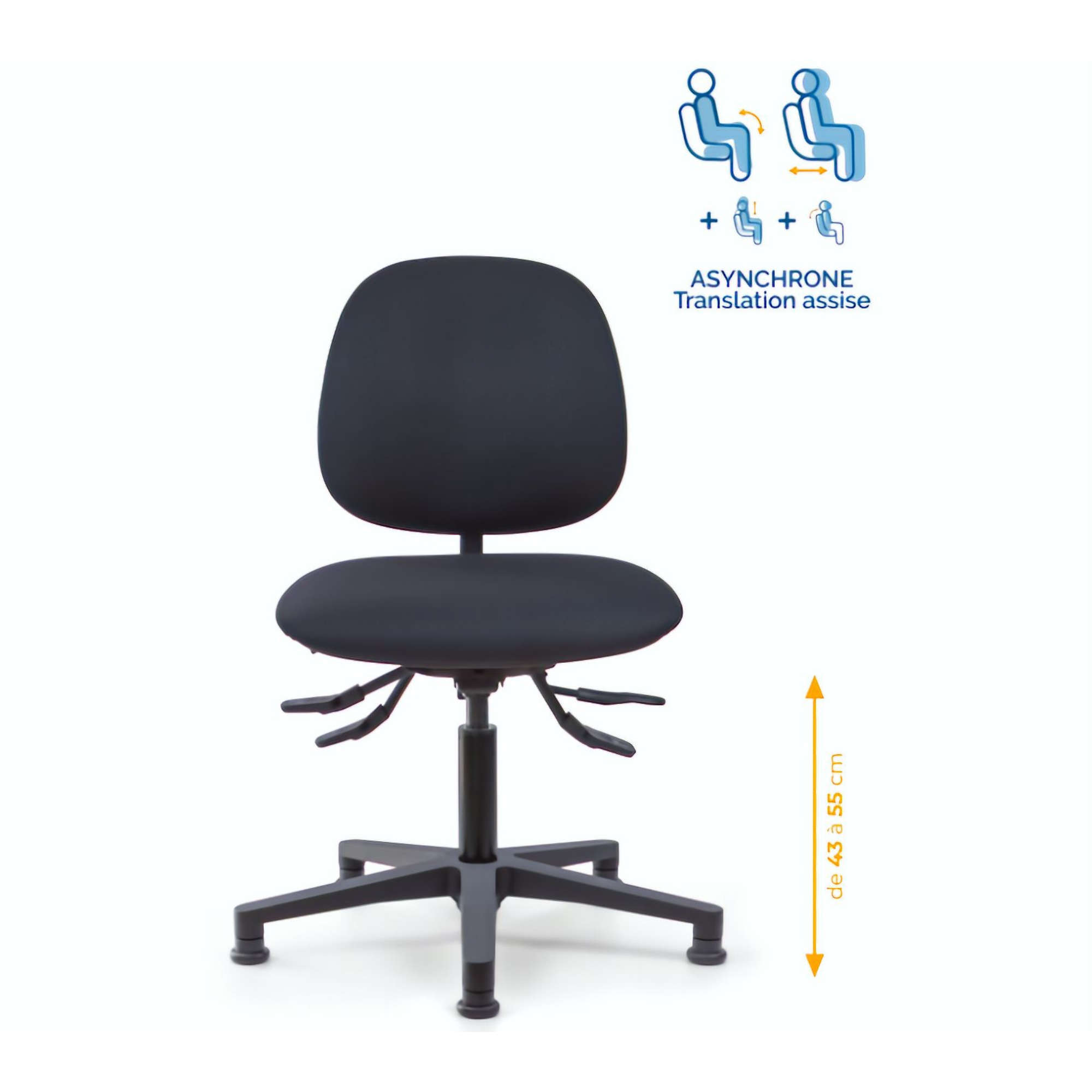chaise de caisse, siège de caisse avec repose pieds, chaise agent de caisse, chaise caissière, siège de caisse ergonomique, chaise en tissu de caisse, chaise supermarché, mobilier de bureau, Besançon