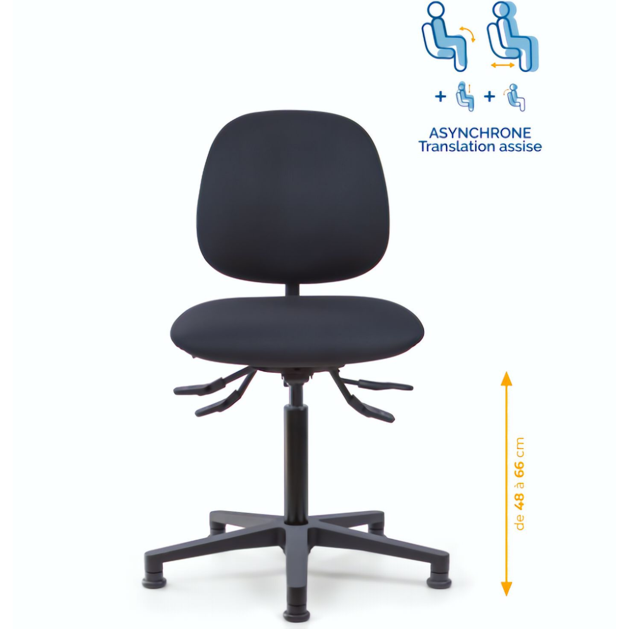 chaise de caisse, siège de caisse avec repose pieds, chaise agent de caisse, chaise caissière, siège de caisse ergonomique, chaise en tissu de caisse, chaise supermarché, mobilier de bureau, Besançon