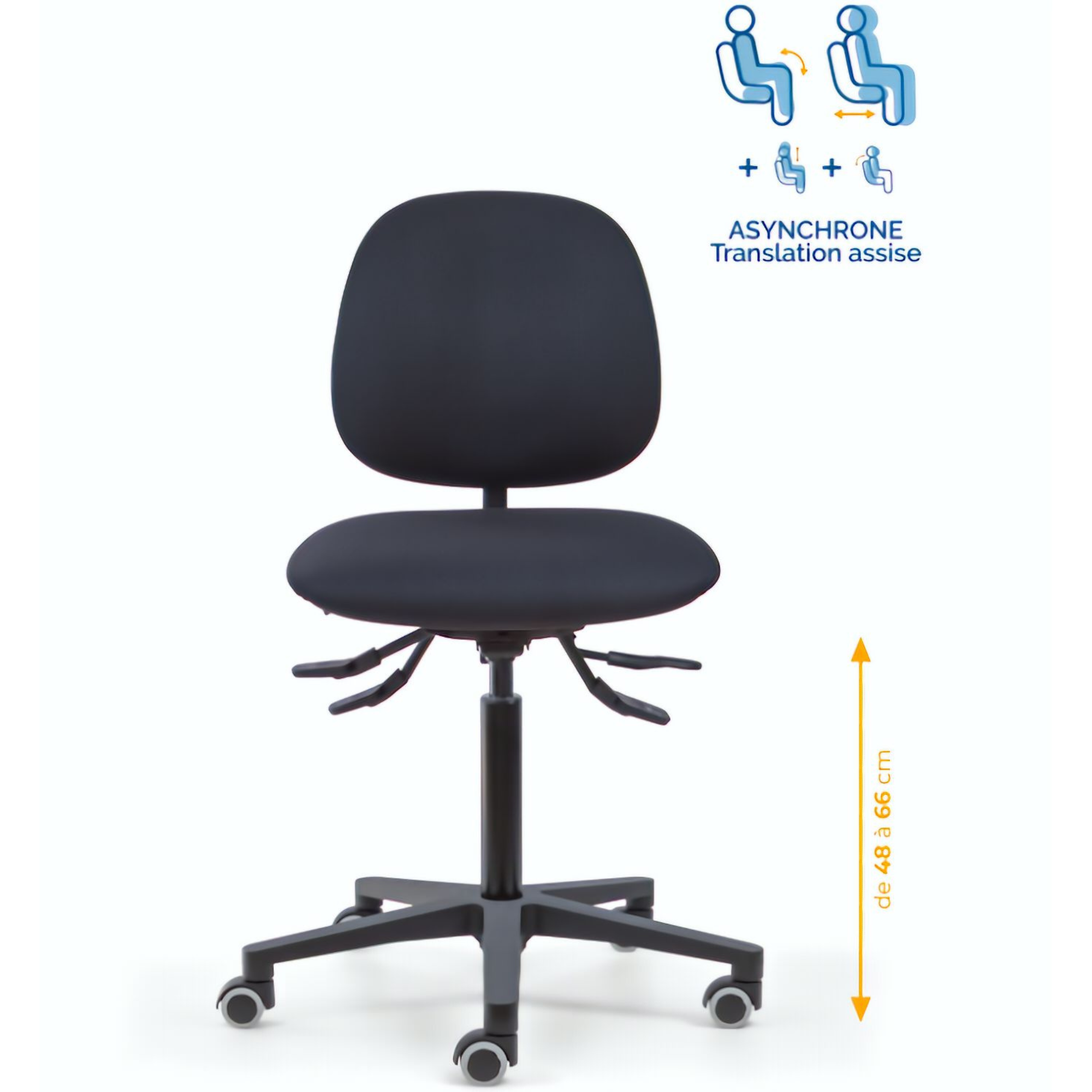 chaise de caisse, siège de caisse avec repose pieds, chaise agent de caisse, chaise caissière, siège de caisse ergonomique, chaise en tissu de caisse, chaise supermarché, mobilier de bureau, Besançon