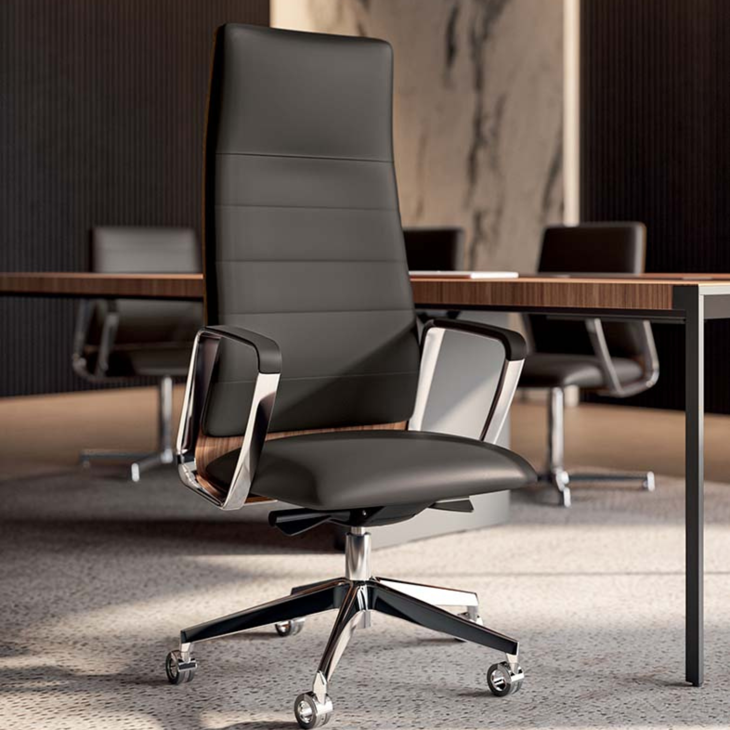 Fauteuil ergonomique, Fauteuil direction, Siège prestige, Fauteuil directeur, mobilier de bureau, fauteuil en bois, fauteuil en cuir, Besançon