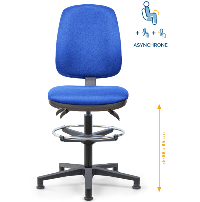 chaise de caisse, siège de caisse, chaise agent de caisse, chaise caissière, siège de caisse ergonomique, chaise en tissu de caisse, chaise supermarché, mobilier de bureau, Besançon