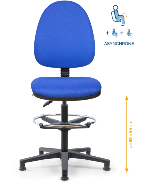 chaise de caisse, siège de caisse, chaise agent de caisse, chaise caissière, siège de caisse ergonomique, chaise en tissu de caisse, chaise supermarché, mobilier de bureau, Besançon