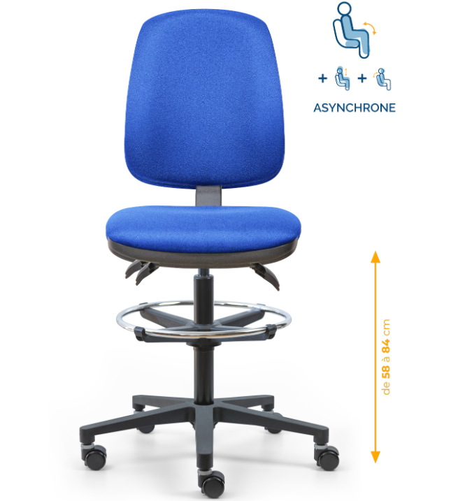 chaise de caisse, siège de caisse, chaise agent de caisse, chaise caissière, siège de caisse ergonomique, chaise en tissu de caisse, chaise supermarché, mobilier de bureau, Besançon