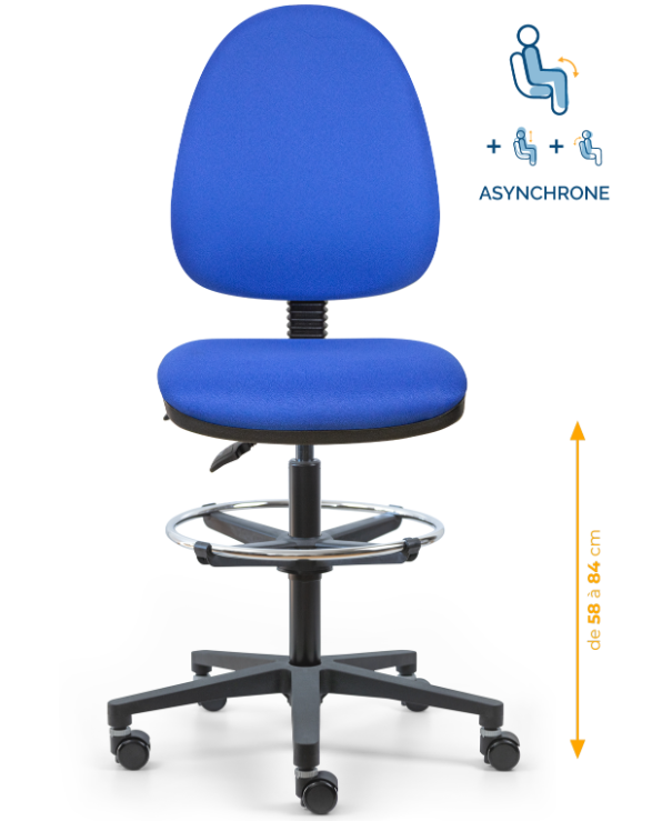 chaise de caisse, siège de caisse, chaise agent de caisse, chaise caissière, siège de caisse ergonomique, chaise en tissu de caisse, chaise supermarché, mobilier de bureau, Besançon