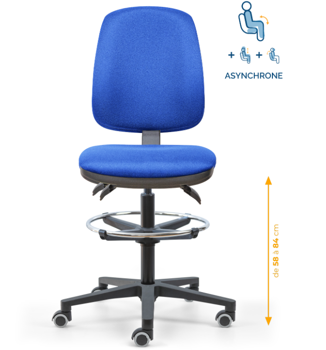 chaise de caisse, siège de caisse, chaise agent de caisse, chaise caissière, siège de caisse ergonomique, chaise en tissu de caisse, chaise supermarché, mobilier de bureau, Besançon