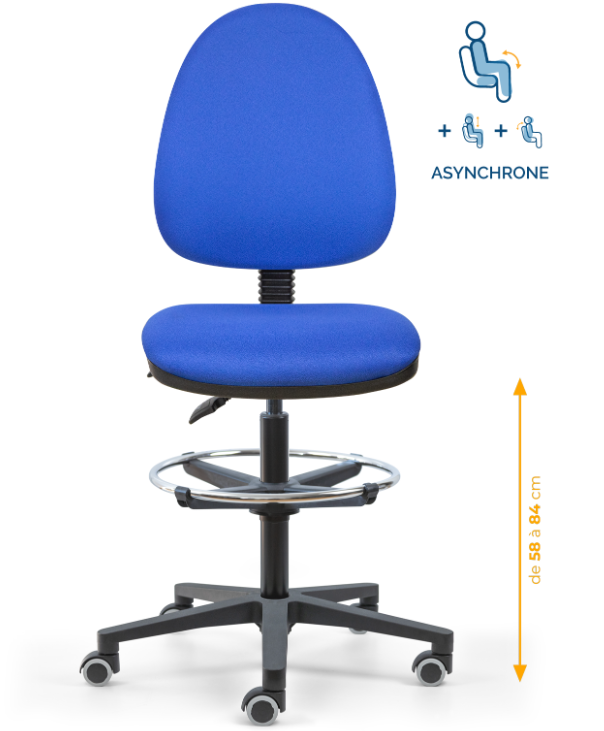 chaise de caisse, siège de caisse, chaise agent de caisse, chaise caissière, siège de caisse ergonomique, chaise en tissu de caisse, chaise supermarché, mobilier de bureau, Besançon