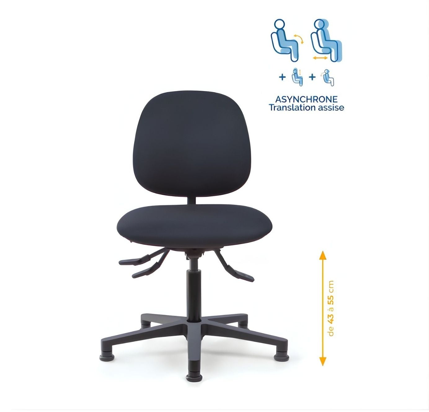 Chaise de caisse ergonomique - CAS 90