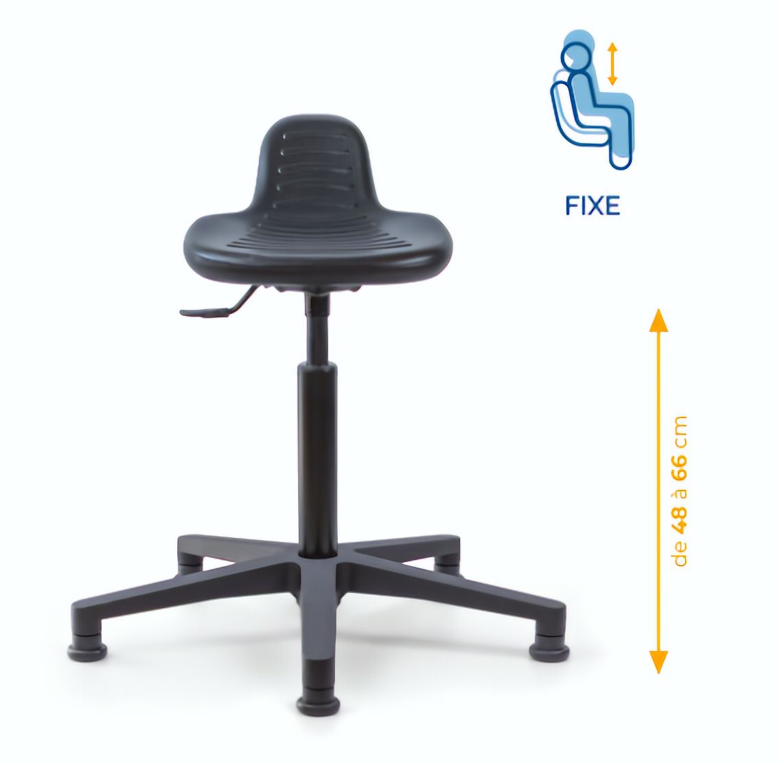Assis-debout; chaise; chaise atelier; siège atelier
