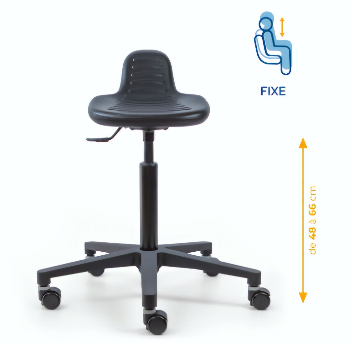Assis-debout; chaise; chaise atelier; siège atelier