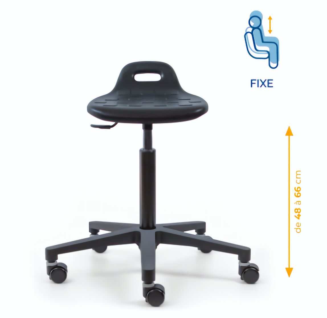 Assis-debout; chaise; chaise atelier; siège atelier