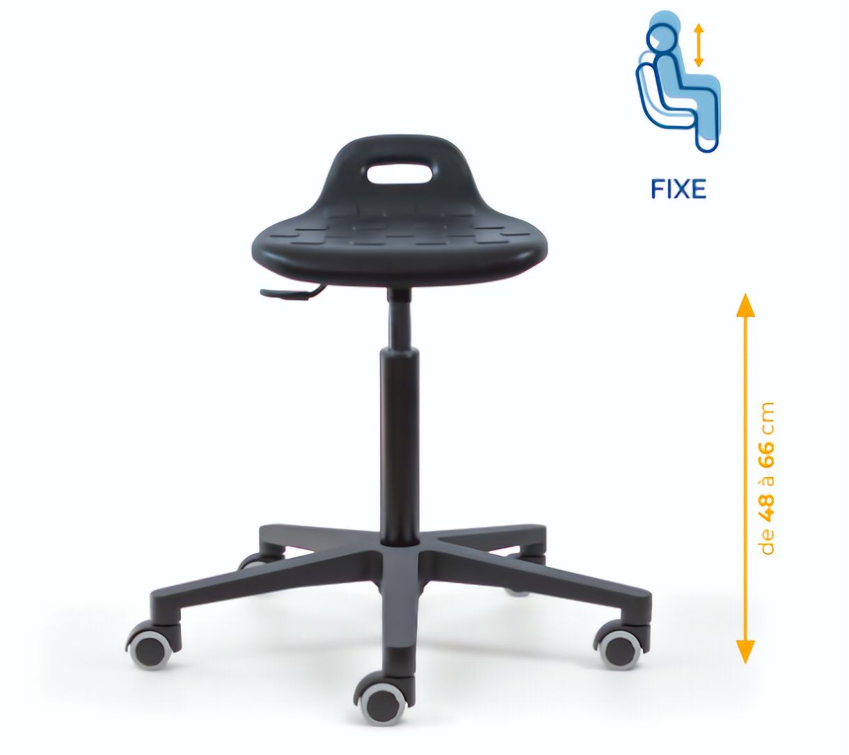 Assis-debout; chaise; chaise atelier; siège atelier