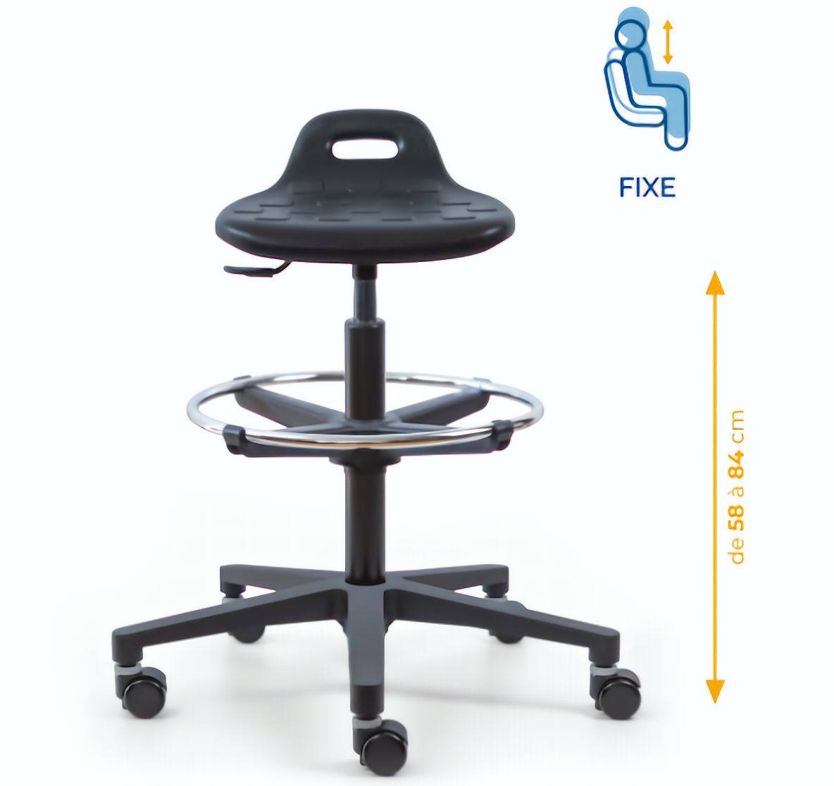 Assis-debout; chaise; chaise atelier; siège atelier