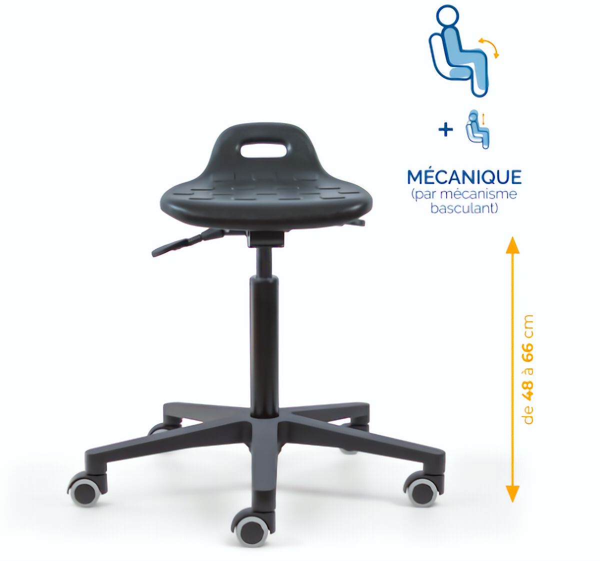 Assis-debout; chaise; chaise atelier; siège atelier