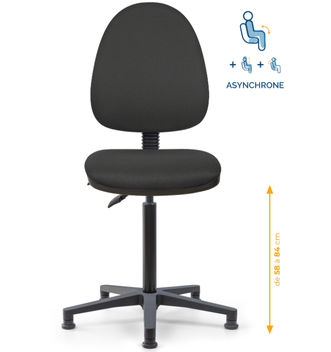 chaise de caisse, siège de caisse, chaise agent de caisse, chaise caissière, siège de caisse ergonomique, chaise en tissu de caisse, chaise supermarché, mobilier de bureau, Besançon