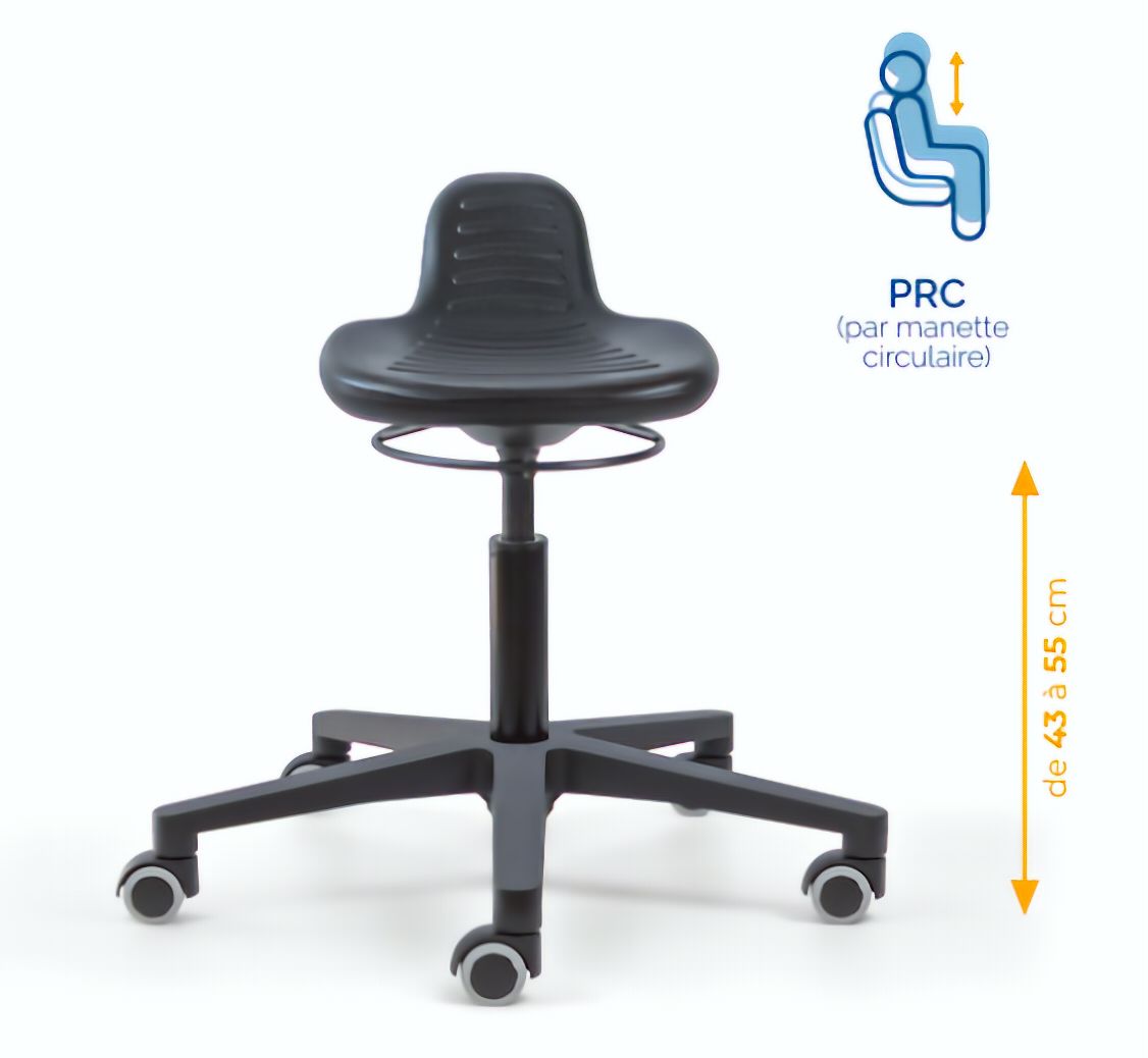 Assis-debout; chaise; chaise atelier; siège atelier