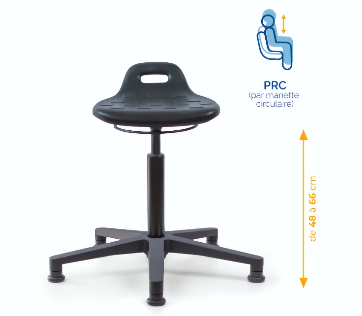 Assis-debout; chaise; chaise atelier; siège atelier