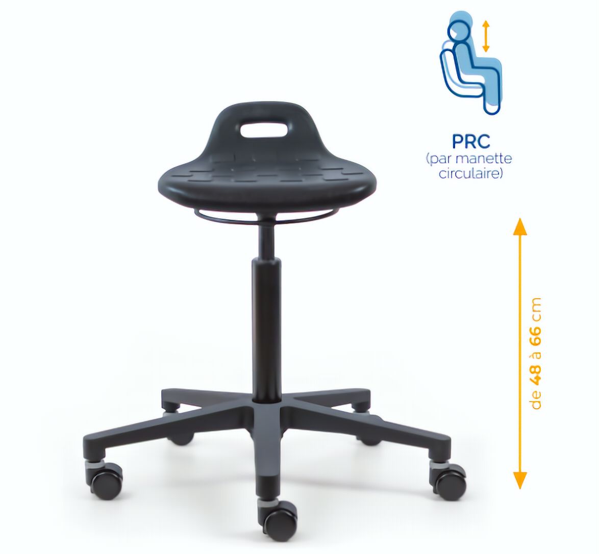 Assis-debout; chaise; chaise atelier; siège atelier