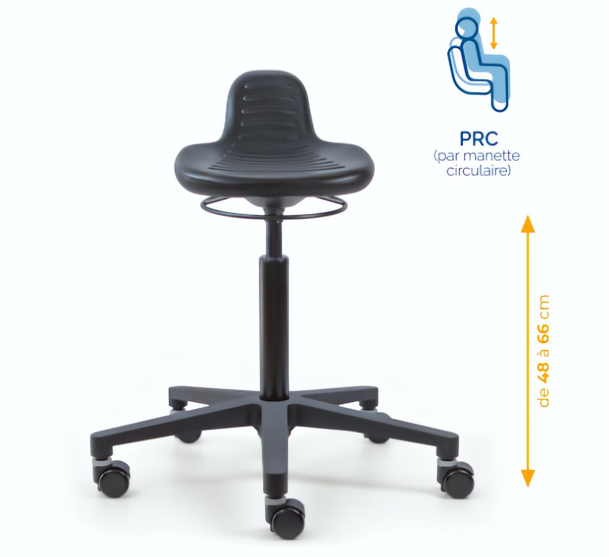 Assis-debout; chaise; chaise atelier; siège atelier