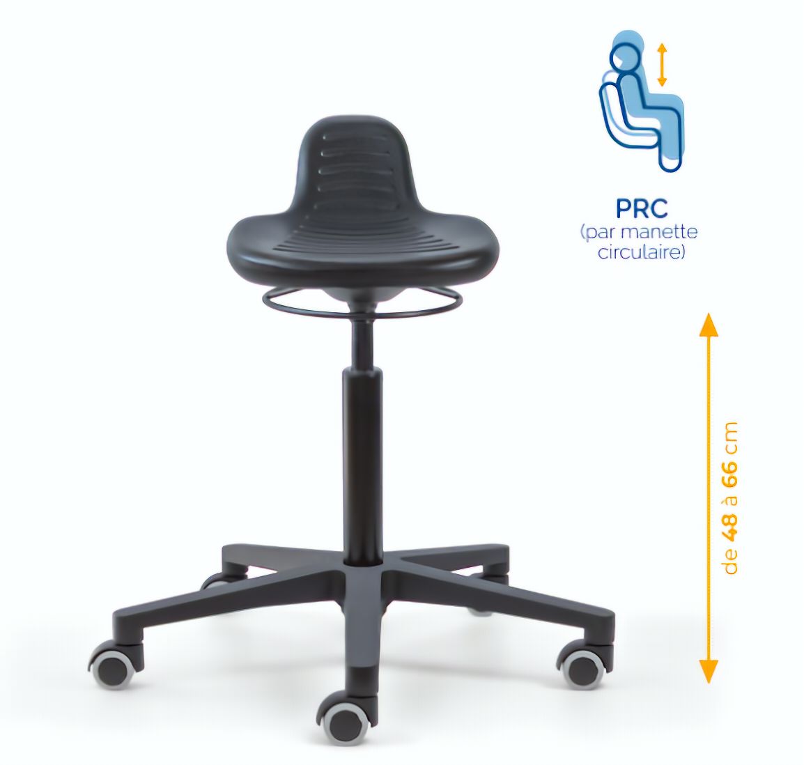 Assis-debout; chaise; chaise atelier; siège atelier