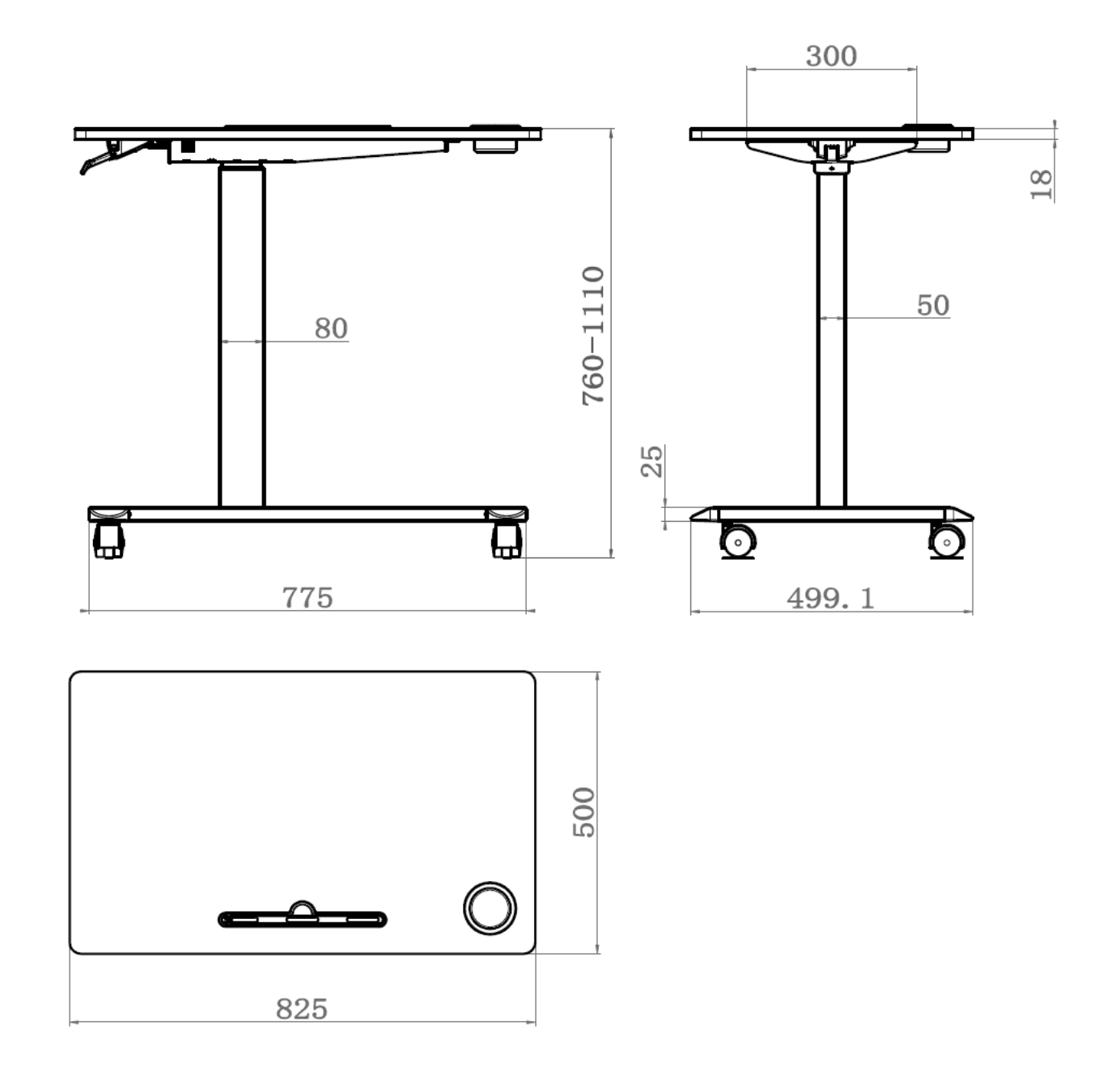 TABLE REGLABLE - ALTU (OR)