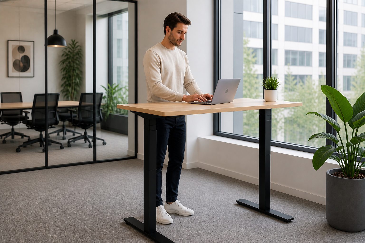 Bureau électrique avec mémoires de positions